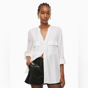 Babaton Classic White Button-Down Shirt